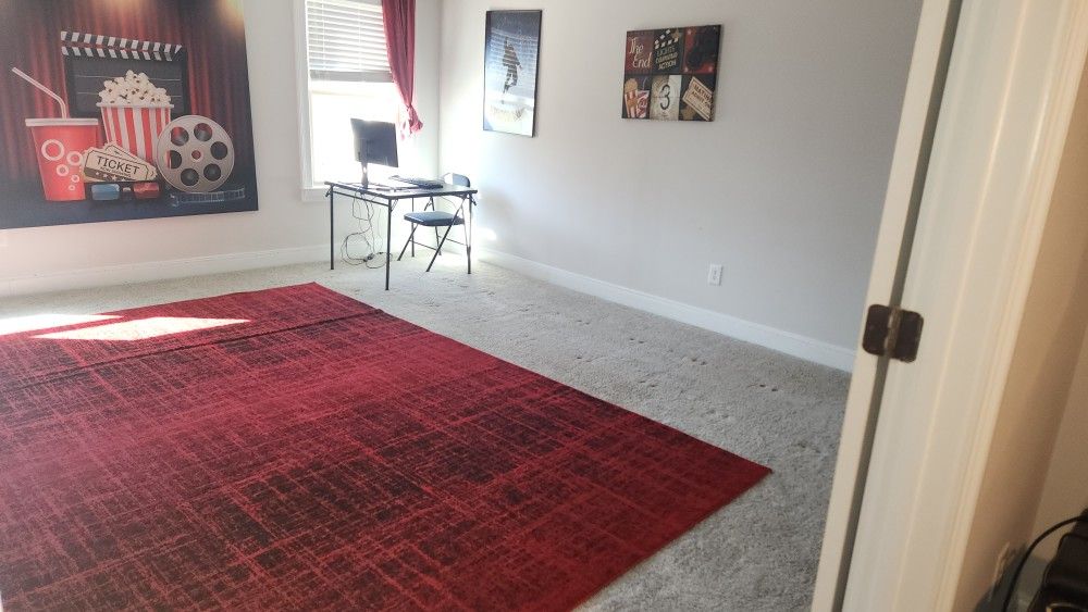 Red and black carpet