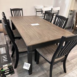 Ashley Tyler Creek Black/ Grayish Brown Kitchen Dining Table And 6 Chair Dining Room Set| Brand New Dining Room Set 💥