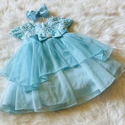 Jona Michelle Formal Dress w/ Headband *6 Months