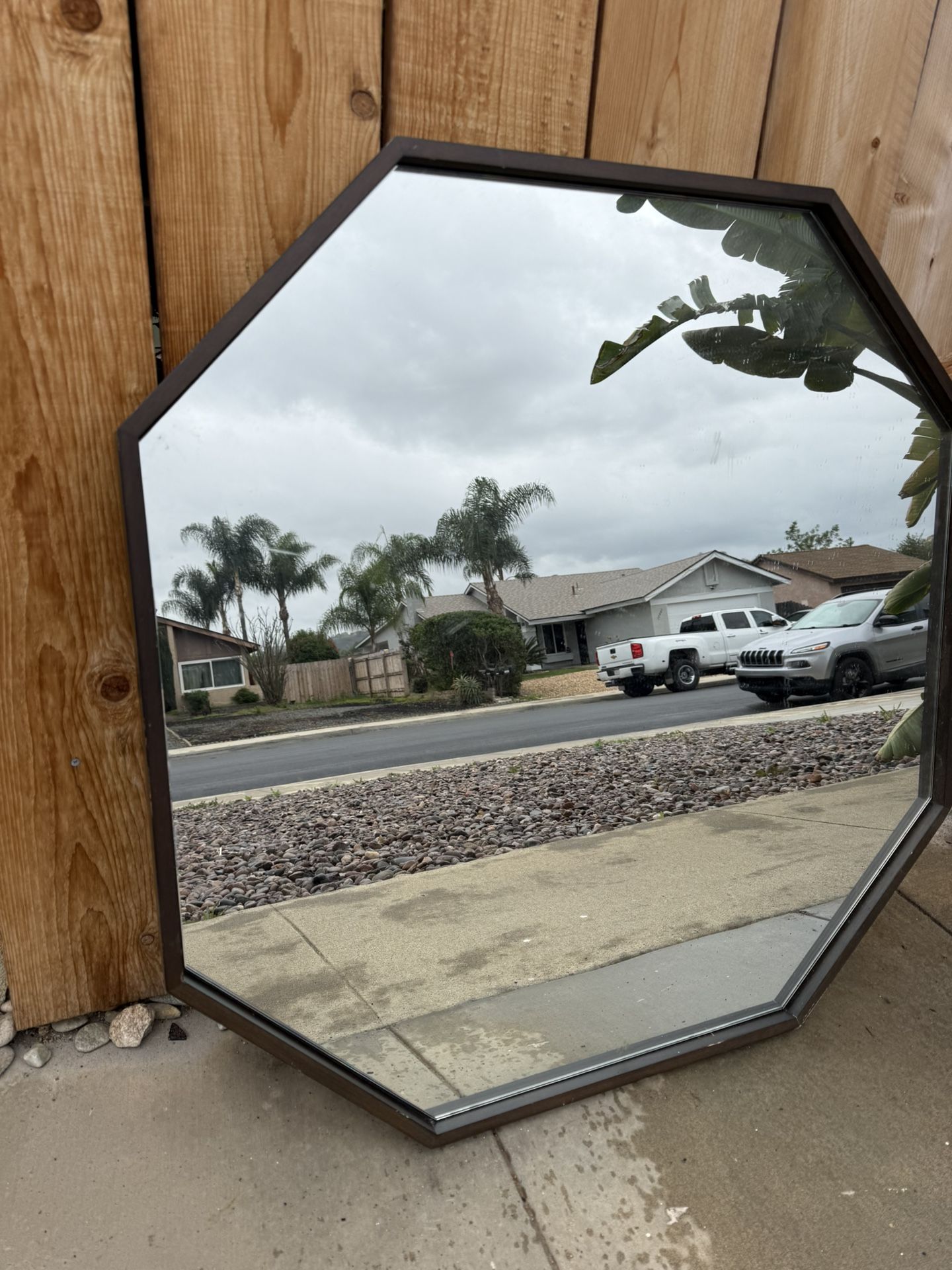 Large octagonal mirror-Crate and Barrel