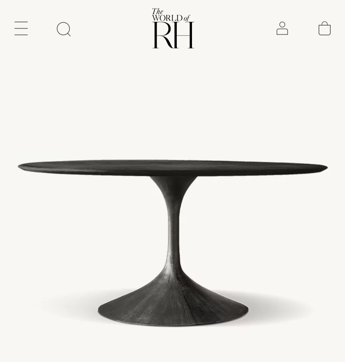 RH 42” Round Dining Table