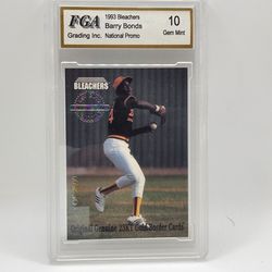 1993 Bleachers Barry Bonds National Promo Gold Border Card FGA 10 Gem Mint
