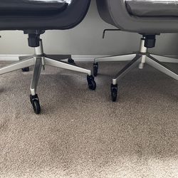 Gray & Black Office Manager Chairs Upgraded Wheels