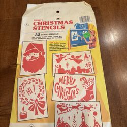 Vintage 1950s/1960s frosty Christmas stencils shipping available