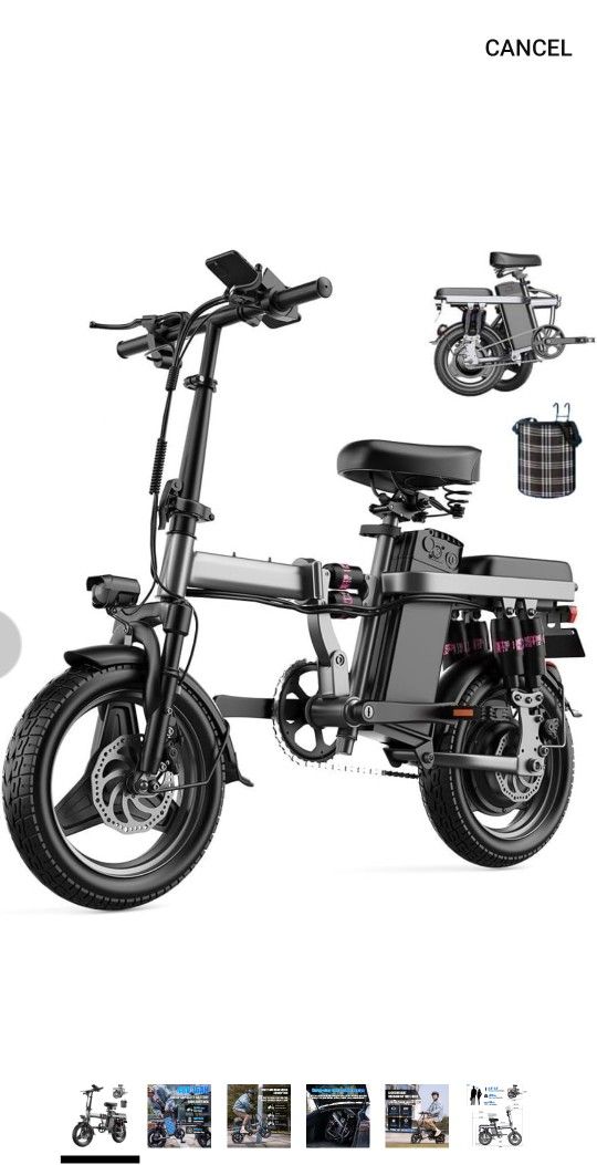 Foldable Electric Bike Removable Battery