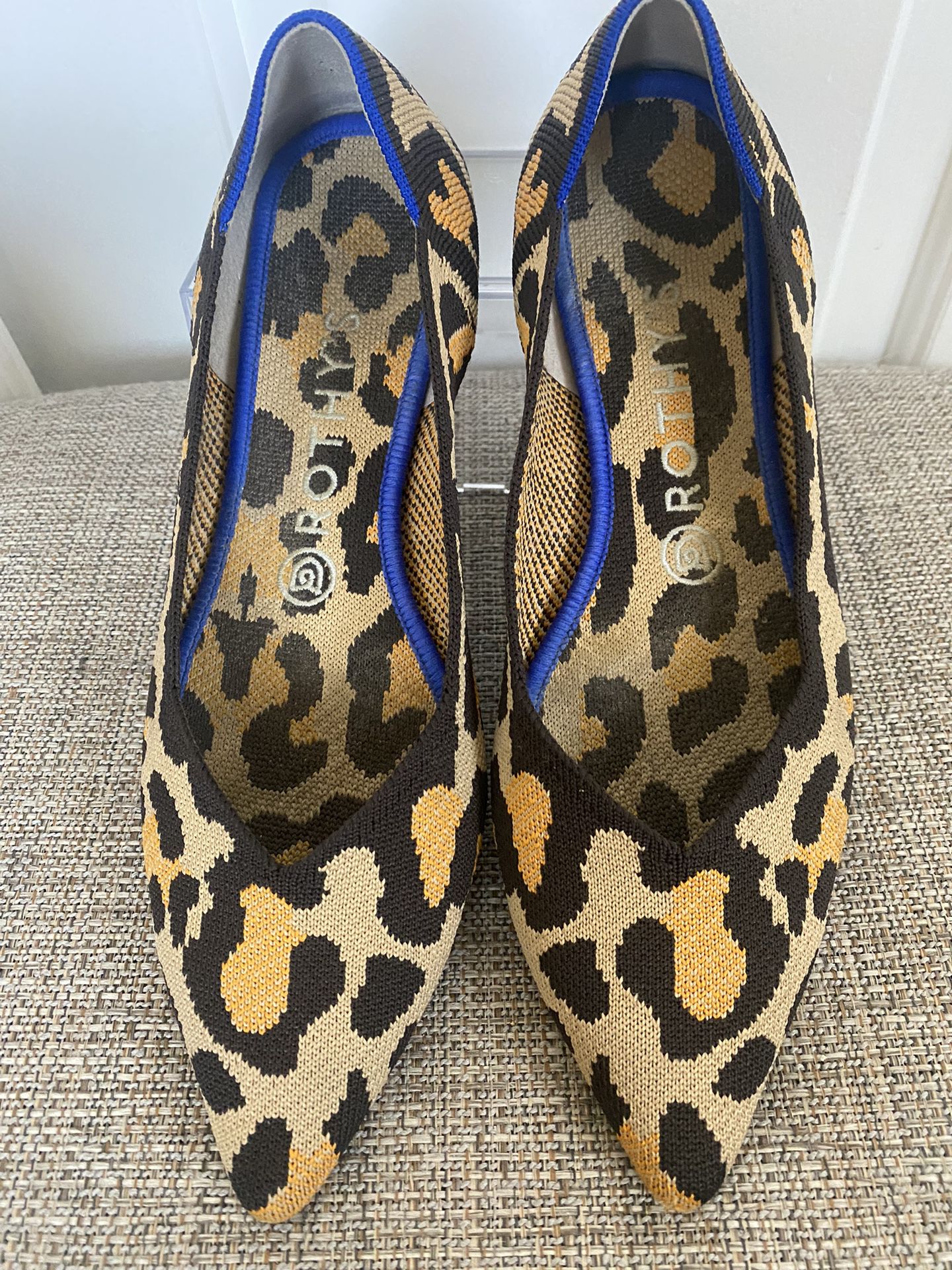 Rothy's The Point Big Cat Pointed Leopard Ballet Flats 9