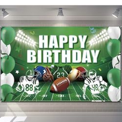 Happy Birthday Football Theme Banner