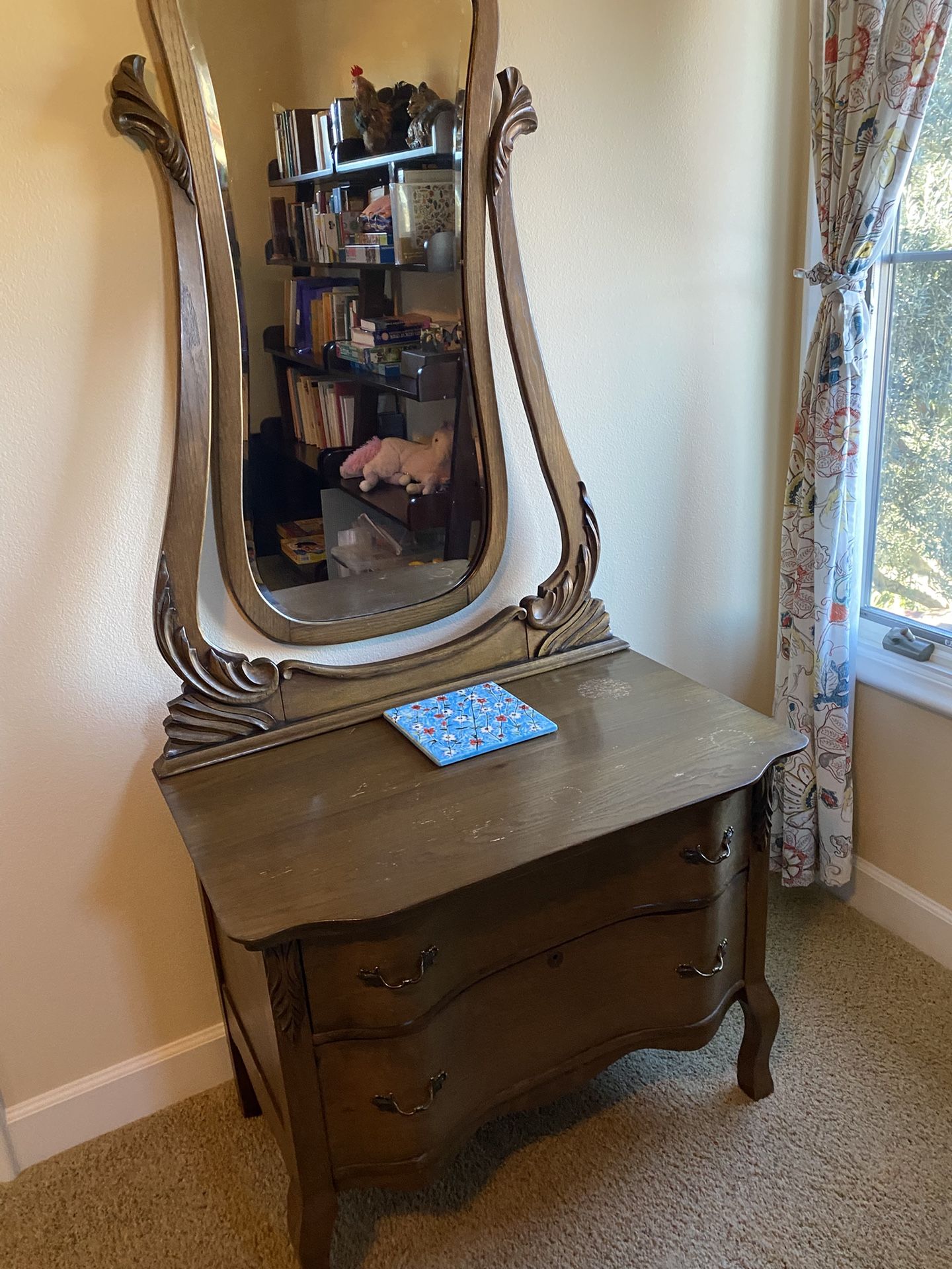Antique Dresser With Mirror