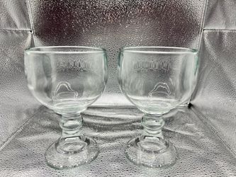 Two large dessert glasses/ drink glasses/ margarita glasses