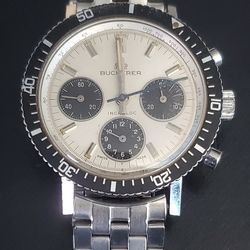 Vintage 1970s Bucherer Chronograph Panda Dial