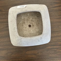 Floral Planter Pillow Bonsai Planter 9 X 9 X 3 Gray