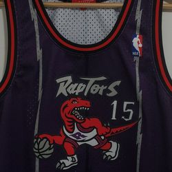 Women's Toronto Raptors Vince Carter Mitchell & Ness NBA HWC Swingman Jersey Large Authentic 