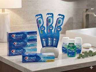 Crest 3D White & Oral-B Oral Care Bundle