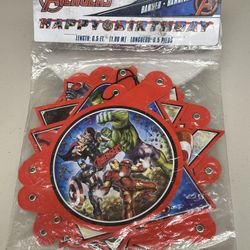 Marvel Comics The Avenger Happy Birthday Banner 