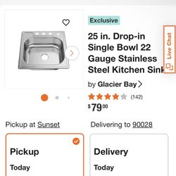 Single Bowl Kitchen Sink 