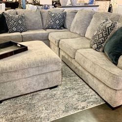 Beige 3 Piece Sectional Couch | Living Room Set 🌻 Brand New 🌻 Great Financing Options 👍