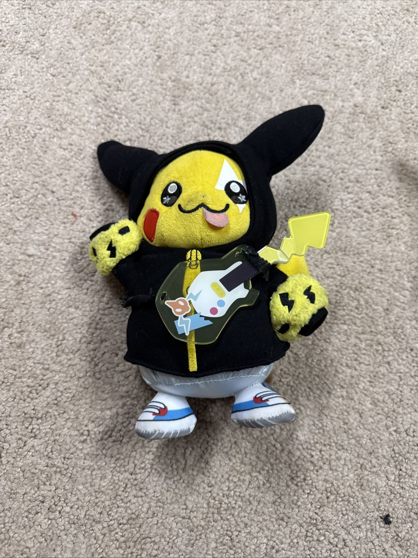 pikachu used plush pokemon center original Rock band star edc acceptable