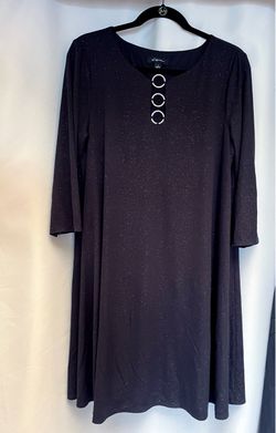 Black Glitter Swing Dress Size Large