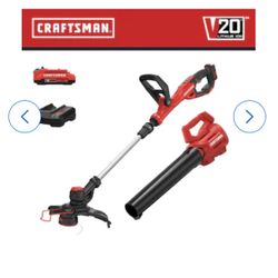 New Craftsman V20 Cordless Trimmer And leaf Blower Combo Kit