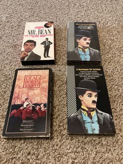 Video Cassettes (Mr. Bean / Charlie Chaplin / Dead Poets Society)