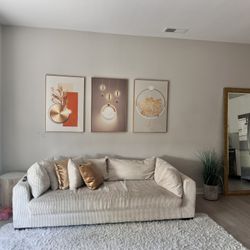 Full Set Of Couch, Chairs, Frames, Tv Stand, Tv 