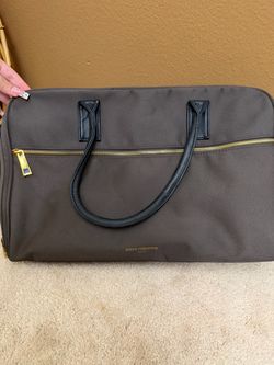Paco Rabanne Brown Travel Bag  with Gold Zippers