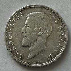 1912 Romania 2 Lei Silver Coin