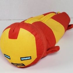 New Marvel Iron Man Fabric Pencil Case Single Zipper Closure EUC 