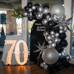 Balloon Garland & Marquee Letters 