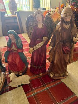 Hand-Painted Nativity Scene Figurine Set