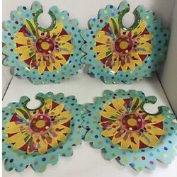 2 Set Of 4 Pool, Beach Or Picnic Party Plates (total 8 Plates)