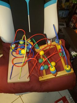 Two child puzzle wooden toy beautiful barely used