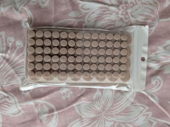 (Set of 28) Fursafe&Q 128 Pcs Felt Furniture Pads Round Beige Floor Protectors Hardwood