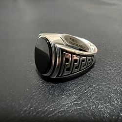 Size 9 Silver Ring W/ Black Onyx