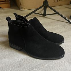 Men's Black Leather Chelsea Boots Size 7-8