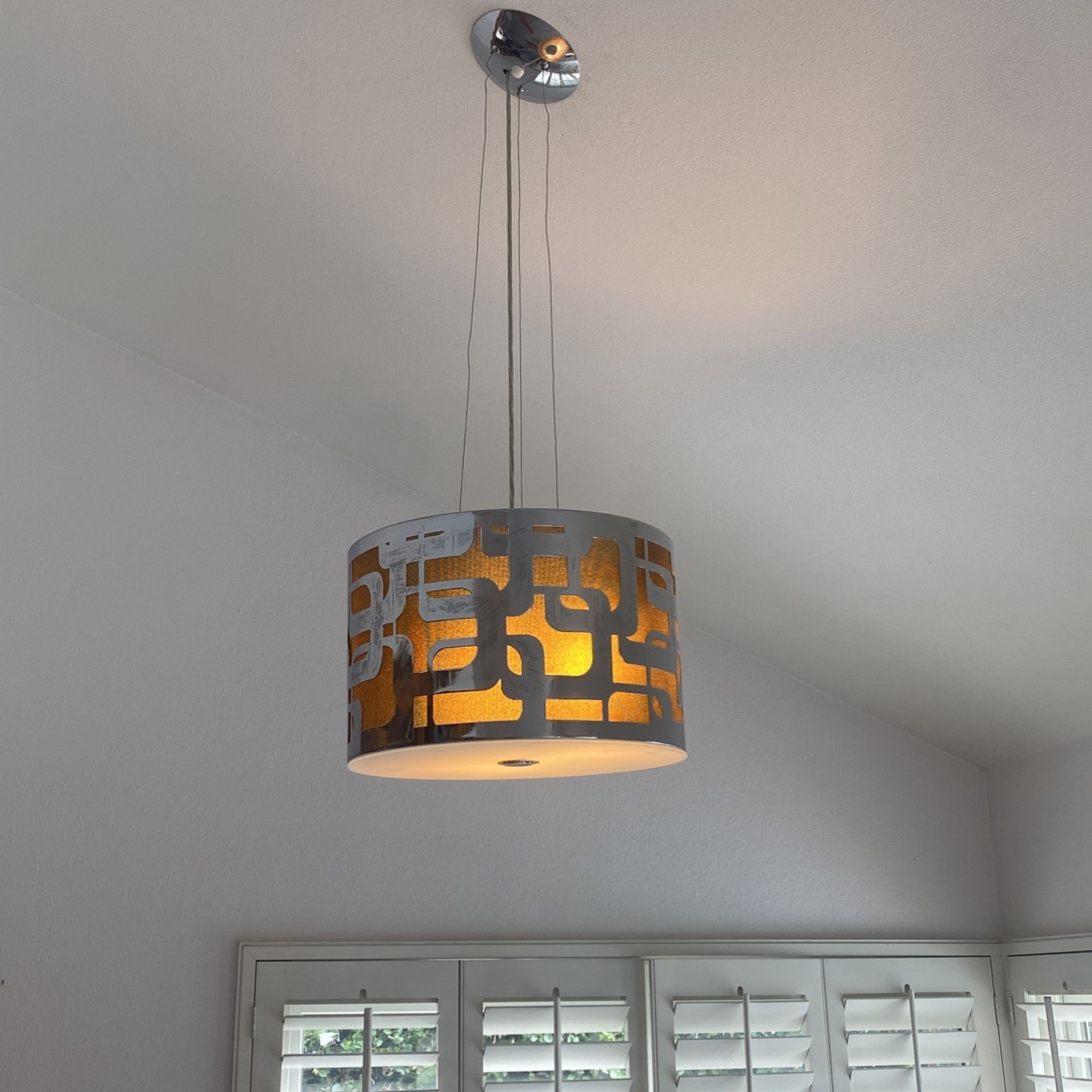 Modern Lamps Plus Chrome Hanging Dining Walkway Entry Light 