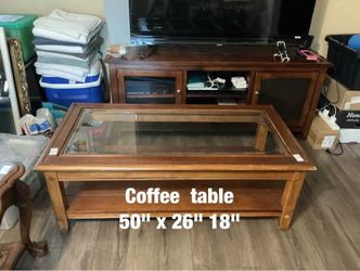 Coffee table & 2 corner tables - $150