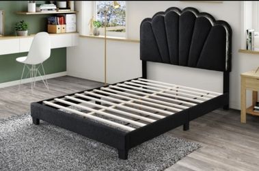 Twin Fabric Bed Frame W/ LED