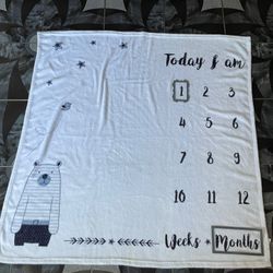 Monthly Milestone Blanket For Baby