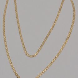 18K Yellow Gold Necklace Preowned Bismark Link Chain 18 Inch 2.7g