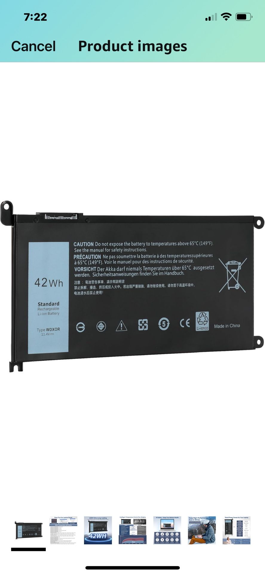 rand: Jalaxbeat 4.2 4.2 out of 5 stars (48) 42WH WDX0R Replacement Laptop Battery for Dell Inspiron 13 15 5000 7000 Series 5 7 7579 55