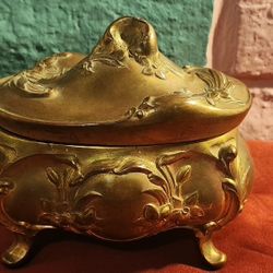 Antique W B Mfg Weidlich Bros Art Nouveau Jewelry Trinket Box 