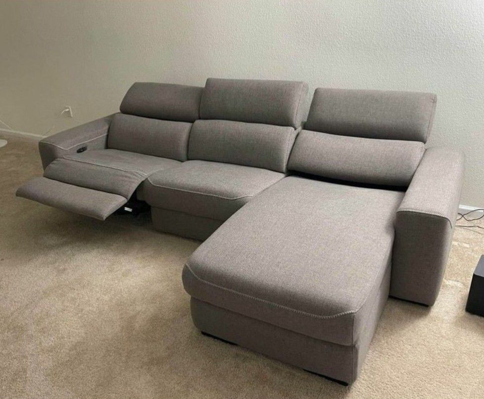 🍄  Mabton 3-Piece Power Reclining Sectional | Recliner Sofa | Leather Recliner| Loveseat | Couch | Sofa | Sleeper| Living Room Furniture| Garden 