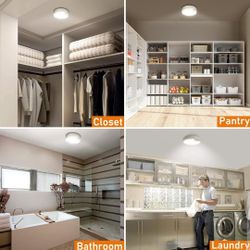 Minimalist Design Motion Sensor Battery Operated Ceiling Light Indoor/Outdoor