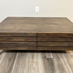 Tiller Coffee Table With Storage Drawers