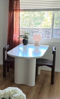 White dining table
