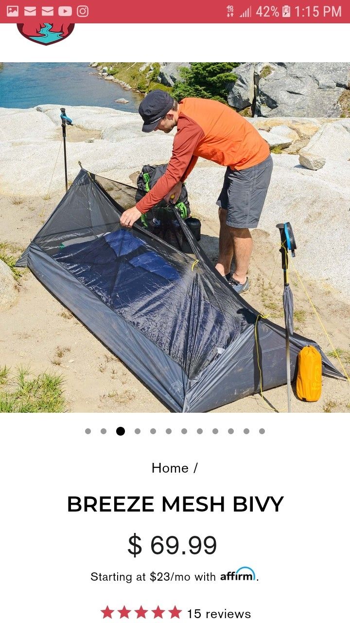 paria mesh Bug bivy
