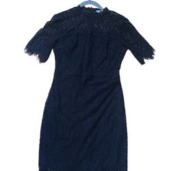 Black Lace Pencil Dress