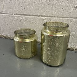 Gold Glass Candleholders