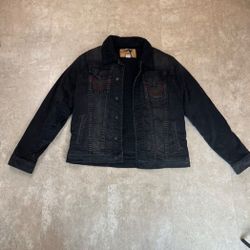True Religion Trucker Sherpa XL in Black & Red